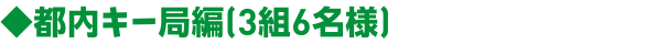 都内キー局編（3組6名様）